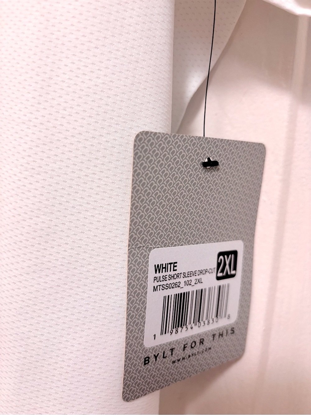NWT BYLT Pulse Short Sleeve Drop Cut in White - Picture 11 of 12